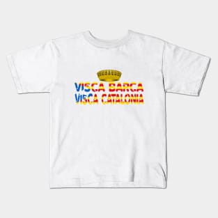 Visca Barca Visca Catalunya Kids T-Shirt